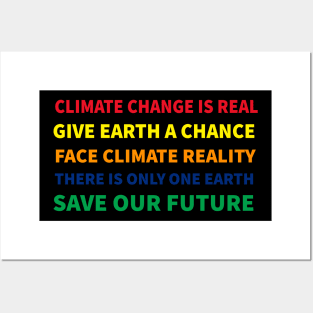 Climate change is real Posters and Art